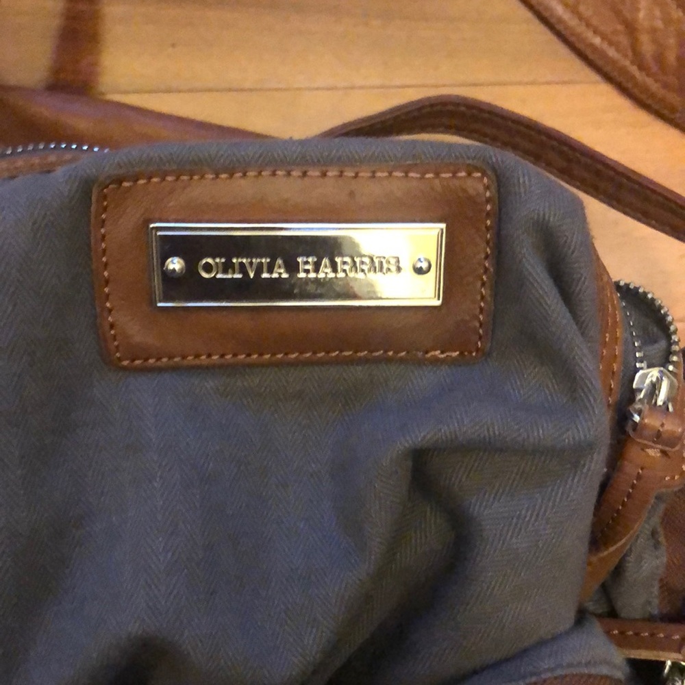 Olivia Harris Leather Large Satchel/Crossbody
